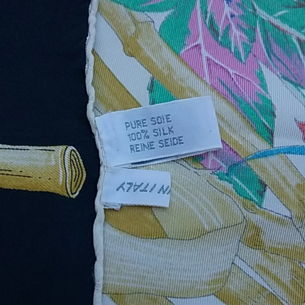 Christian Dior silk scarf size 34 x 34 Made in Italy Vintage